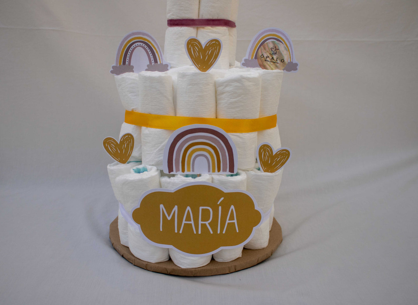 Tarta arcoiris amarillo